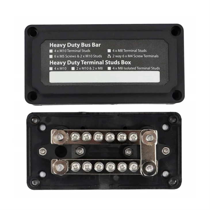 Heavy-Duty Modular Design Dual Bus Bars Screw Box Power Distribution Box with Connecting Link