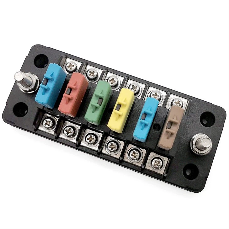 6 Way 6 Circuit Fuse Block ATO ATC E39 Blade Fuse Holder Box With Negative Bus Waterproof For Motorhome Car Truck Boat Marine RV